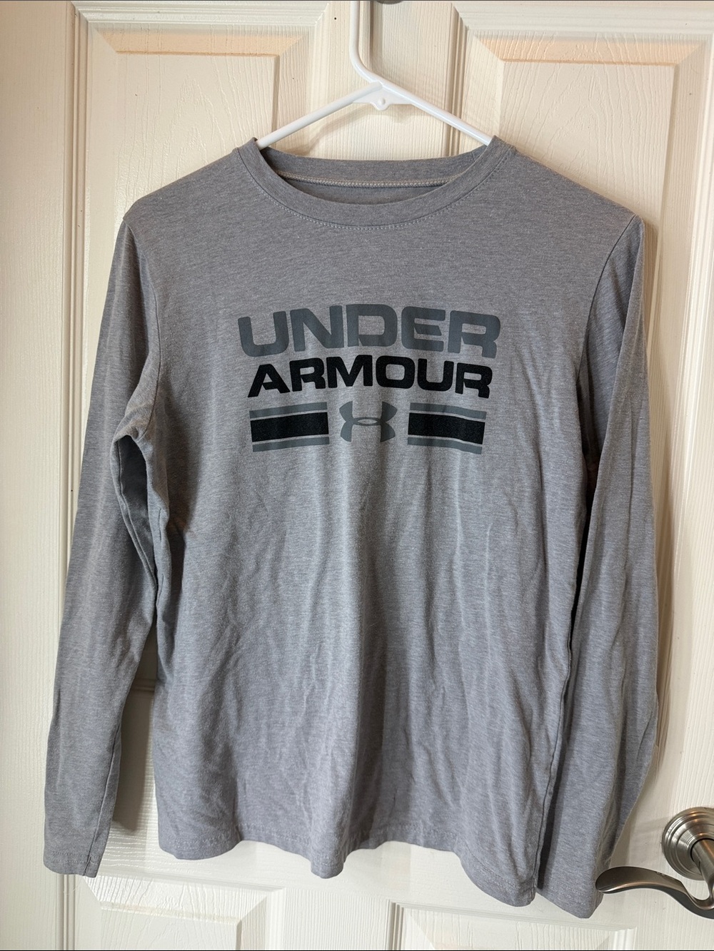 Under Armour Gray Long Sleeve Logo Tee